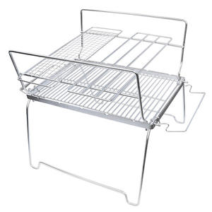Poêle à bois pliable en acier inoxydable portable, barbecue, grille réglable, camping en plein air, randonnée, pique-nique, barbecue dans la cour - Product Image 4
