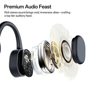 Auriculares de conducción ósea Micrófono de pluma con cancelación de ruido para Bluetooth 5,4 Auriculares inalámbricos de oído abierto LED IPX5 Impermeable Bajo - Product Image 6