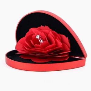 Boîte à bijoux créative, cadeau populaire, boîte à bague rose pour déclaration d'amour, série Forêt, pour demande en mariage, bague diamant, Noël - Product Image 2