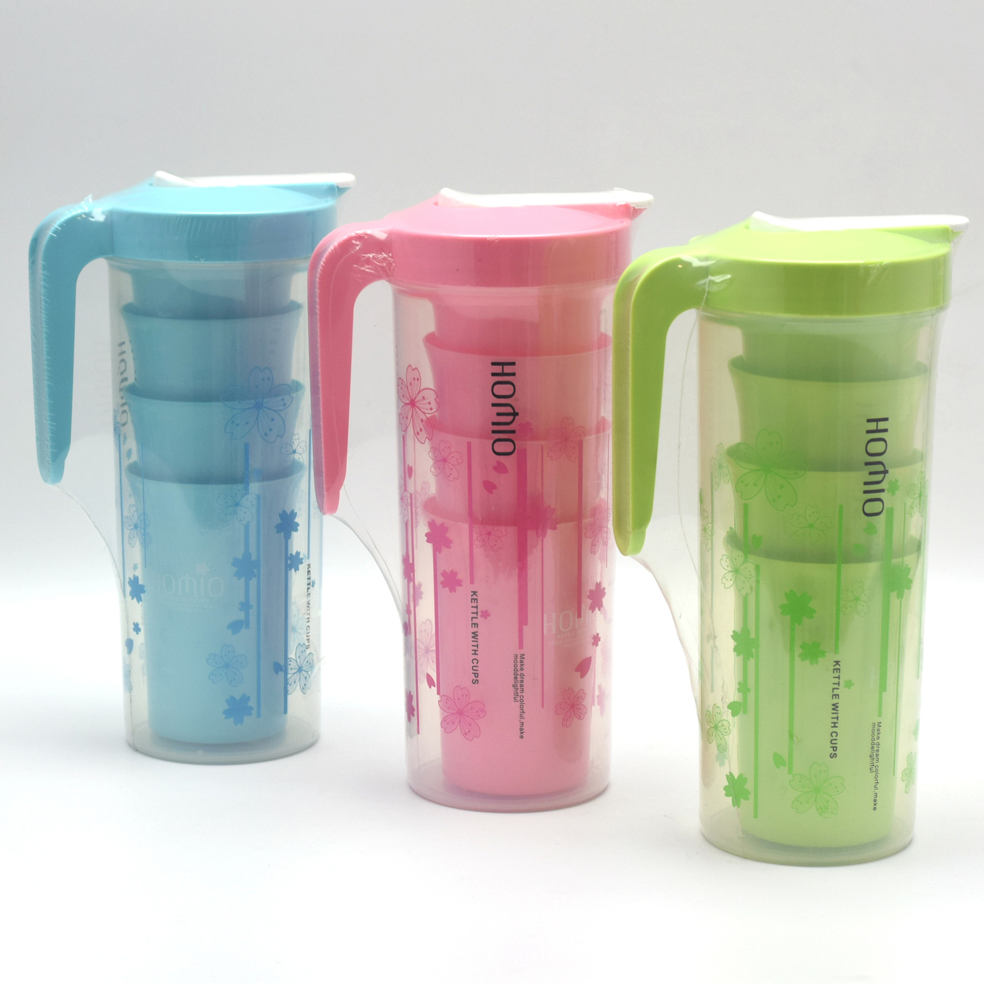 azul, rosa, verde