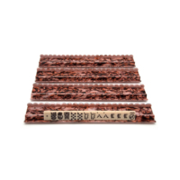 Ensemble de supports à mahjong festonnés en noyer et en acrylique festonné tortue pour le divertissement des sœurs