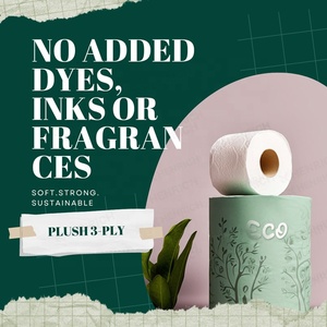 Henrich papier toilette 2 plis recyclé Eco bambou papier hygiénique doux absorbant salle de bain rouleau scattly marque usine en gros - Product Image 3