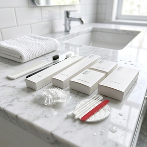 Kit de Amenidades de Hotel de Lujo Personalizable al por Mayor con Etiqueta Privada, Juego de Amenidades de Gel de <span class=keywords><strong>Ducha</strong></span> Portátiles Desechables de Plástico Suave - Product Image 2