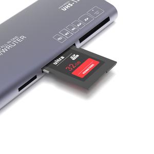 Longima pembaca kartu USB Mode pribadi, pembaca kartu eksternal enam dalam satu CF/SD/TF/XD/MS/M2 multifungsi kecepatan tinggi USB Mode pribadi - Product Image 3