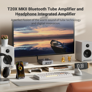 Amplificateur de puissance stéréo intégré de classe D Fosi Audio T20X MKII TPA3255 300W Bluetooth à tubes à vide pour enceintes de cinéma maison - Product Image 4