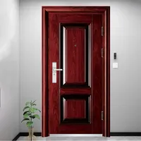 Puerta de Entrada de Acero de Seguridad Antirrobo con Relieve Clásico y Acabado Moderno para Uso Interior en Casa de Campo o Villa