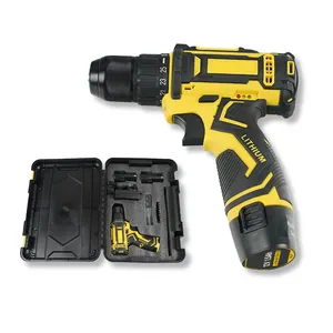 Home Improvement DIY Tools Set Portable Handheld 1.5Ah Battery Powered Rechargeable Cordless Drill 12V With Toolkit