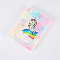 Carnet de notes à fourrure en peluche A5 à couverture rigide promotionnelle avec paillettes