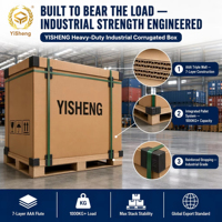 Caja de Envío Corrugada de Grado Industrial, Logotipo Personalizado, Cartón Resistente Anti-Aplastamiento para Equipos Electrónicos, Exportación de Fábrica