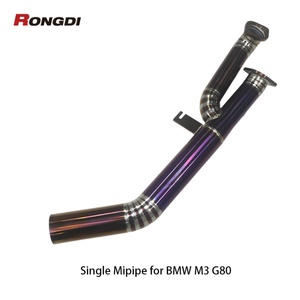 Tubo de Escape de Aleación de Titanio de 3.5 Pulgadas, Color Morado Quemado, para BMW M3 M4 G80 G82 S58 3.0T 2019-2024 - Product Image 4