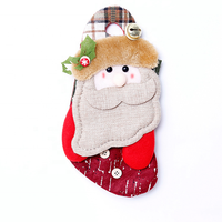 Grosir stoking Natal kaus kaki Santa baru trendi stoking Natal dekorasi rumah ornamen Pesta