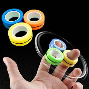 Wholesale 3 PCS Magnetic Fidget <b>Rings</b> Set Colorful Plastic Finger <b>Spinner</b> Toys Stress Relief Anti-Anxiety Unisex 14+ Years - Product Image 4