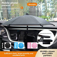 Support de fixation flexible en métal pour parapluie de moto, flexible et pliable; Mini parasol de protection solaire pour téléphone portable