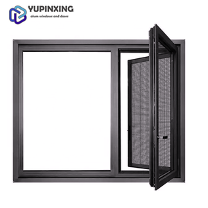चीन की शैली ग्लास डिजाइनर ब्लैक हाउस में इस्तेमाल किया गया स्विंग विला यूरोपीय विंडो के लिए सस्ते एल्यूमीनियम बे - Product Image 2