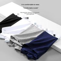 Caleçons Boxers Sans Coutures en Coton Pur pour Hommes, Respirants, Taille Haute, Tricotés, Vente en Gros Transfrontalière (ODM)