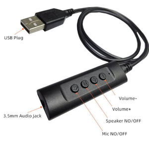 Cavo per scheda audio esterna da 3,5 mm a <span class=keywords><strong>USB</strong></span> con controllo del volume/microfoni/altoparlante - Product Image 2