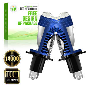 Faro LED MP33D Super Luminoso 100W 14000LM 6500K H4 Hi/Lo Beam ad Alta Potenza per Moto e Scooter Universali - Product Image 1