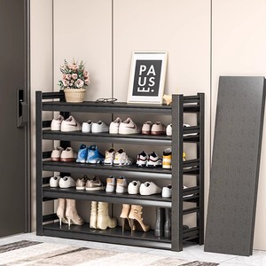 <span class=keywords><strong>Scarpiera</strong></span> Pieghevole in Metallo di Grande Capacità, Scaffale Salvaspazio Regolabile per l'Ingresso - Product Image 6