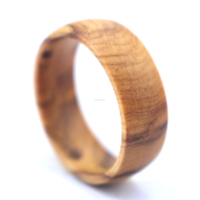 Anillos de Madera de Barril de Whisky Vintage de 8 mm de POYA Wholesale, Anillos de Madera de Olivo Natural para Hombre, Joyería