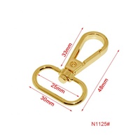 Mousqueton à ressort 25 mm en alliage de zinc pour sacs, colliers de chien et quincaillerie métallique