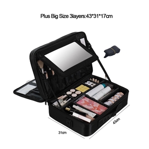 Estuche Organizador de Cosméticos, Caja de Maquillaje Portátil con Cerradura, Estuche de Viaje para Maquillaje, para Maquilladores, Kits de Uñas, Herramientas de Maquillaje - Product Image 2