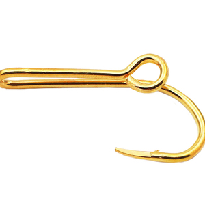 Clip per Cappello a Forma di Amo da Pesca OEM di Alta Qualità, Fermacravatta Multifunzionale Dorato, Fermasoldi Portatile per Accessori da Pescatore - Product Image 5