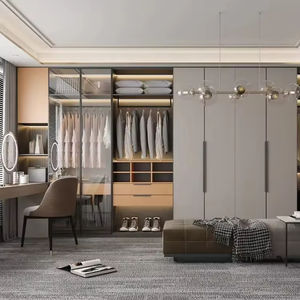 Freestanding Modern Walk-in Closet System Particle Wood <strong>Wardrobe</strong> for Home Furniture Hospital Use - Product Image 1