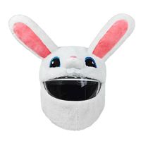 Casque de moto tout-terrain amusant en peluche, protection de la tête, design de dessin animé mignon, taille unique