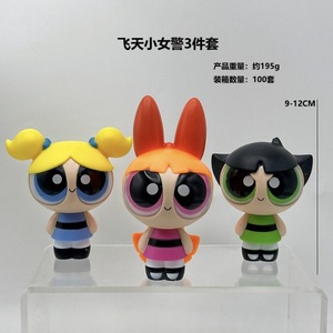 Powerpuff Girls Statuetta in PVC dei Cartoni Animati Blossom Bubbles Buttercup Classico Anime per Macchina Artiglio Giocattolo Modello Bambola Ornamento - Product Image 2