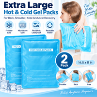 Compresse chaude/froide réutilisable XL en gel souple, pour soulager la douleur au dos, à la cheville, à la jambe, au pied, au bras