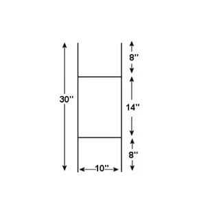 10 "x 30" dấu hiệu dây kim loại mạ kẽm H Cổ Phần dấu hiệu Cổ Phần cho an toàn đường bộ dấu hiệu sóng