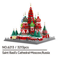 Wange 6213 Modèle de la Cathédrale de Saint-Basile à Moscou, Russie, blocs de construction en briques, ensemble de jouets éducatifs en plastique pour enfants