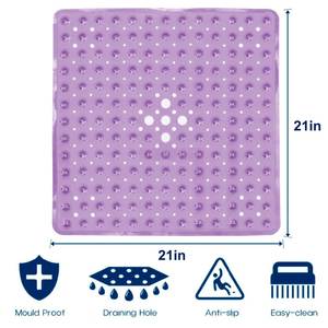 Carré 53*53cm moderne PVC salle de <span class=keywords><strong>bain</strong></span> tapis anti-dérapant ventouse douche salle de <span class=keywords><strong>bain</strong></span> tapis antidérapant tapis de <span class=keywords><strong>bain</strong></span> à bulles pour la maison hôtels - Product Image 2