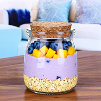 Frascos de Vidrio Reutilizables de 200 ml para Yogur con Logotipo Personalizado Serigrafiado para Yogur Casero, Comida para Bebés y Gelatina