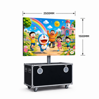 Écran LED mural portable 2,5 m x 1,5 m pour centres commerciaux et événements, modèle 2026, vente chaude, avec flight case pour extérieur