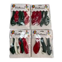 Ensemble de décoration de ballons de Noël de 12 pouces, ballons exquis en carton, ballons en latex pour fête de NOËL