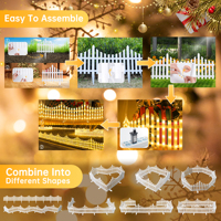 Décoration d'arbre de Noël étanche Led Outdoor Rail Clôture Barrière Stockade Light Led Solar Garden Light Outdoor Clôture Light