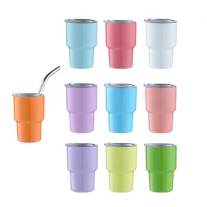 Gobelet isotherme en acier inoxydable de 2 oz, écologique, avec logo personnalisé, couvercle en plastique et paille, isolation thermique 12-24h, design mignon - Product Image 2