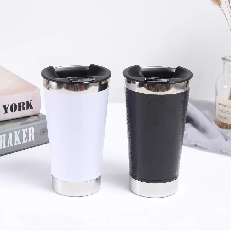 High Quality 20oz New Beer Cooler Vacuum Insulated Stainless Steel Beer Mug Shot Glasses Thermal Cups With Beer Open