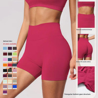 Shorts de yoga taille haute sans coutures pour femme, effet push-up, séchage rapide, pour la course et l'entraînement en salle de sport, vente en gros personnalisée
