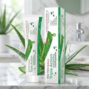 Expédition immédiate, vente en gros, nouvelle <span class=keywords><strong>dentifrice</strong></span> RenDoctor pour adultes, <span class=keywords><strong>triple</strong></span> <span class=keywords><strong>action</strong></span>, à l'aloe vera, 100g, mousse riche, blanchissant, menthe fraîche, usage domestique, soin buccal - Product Image 6