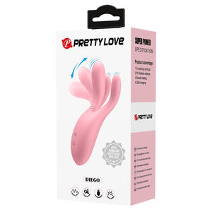 Pretty Love Vibrador de carga USB Dos dedos 10 Vibración y un dedo 5 Ajustes de cabeceo Juguetes sexuales divertidos para damas - Product Image 6