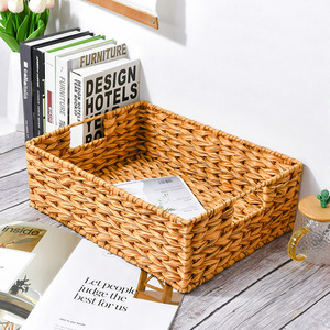 Cesta <span class=keywords><strong>de</strong></span> Almacenamiento Rectangular Personalizada, Tejida <span class=keywords><strong>a</strong></span> Mano, <span class=keywords><strong>de</strong></span> PP Ecológico, con Tapa, <span class=keywords><strong>para</strong></span> <span class=keywords><strong>Frutas</strong></span>, Moderna, Multiusos, <span class=keywords><strong>para</strong></span> el Hogar - Product Image 4