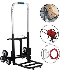 Zware 6-wielige Draagbare Stalen Trolley Kar Rubber Plastic Kruiwagen Trap Klimmen Met Aanpasbare Oem Winkelen - Product Image 2