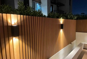 Châu Âu hiện đại ngoài trời rãnh WPC Composite Slatted lưới tản nhiệt co-đùn polyethylene tấm Tường tấm chống cháy bên ngoài - Product Image 6