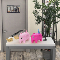 Pompe à air électrique portable automatique en forme d'éléphant mignon pour ballons en latex et en aluminium, idéale pour les fêtes, mariages et anniversaires