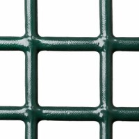 Grillage soudé en PVC 50x50mm à mailles losangées de 3,0mm vert pour clôture de terrain de jeux de maternelle et sécurité des enfants