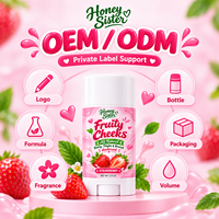 Déodorant corporel en stick à la fraise, formule naturelle douce pour femmes, soin complet du corps, OEM ODM 2,5 oz