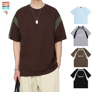 Kontrast Farbe Kurzarm-Neudefiniertes Designhemden individuelles Plus-Größe-T-Shirt für Herren