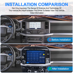 Navihua Autoradio Android 13,2 pouces avec lecteur DVD, GPS, multimédia, navigation, Android Auto, Carplay, mise à niveau pour Ford F150 2021-2026 - Product Image 5